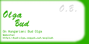 olga bud business card